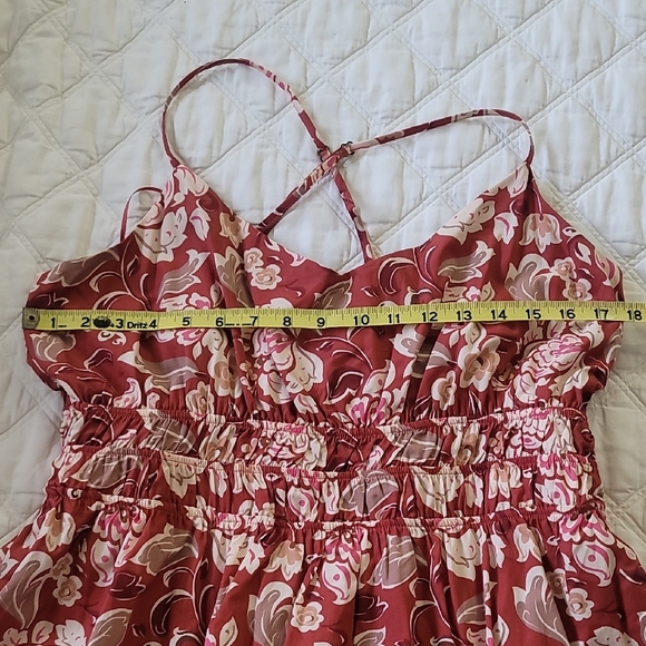 Anthropologie Terracotta and Pink Patterned Dress - Picture 10 of 10